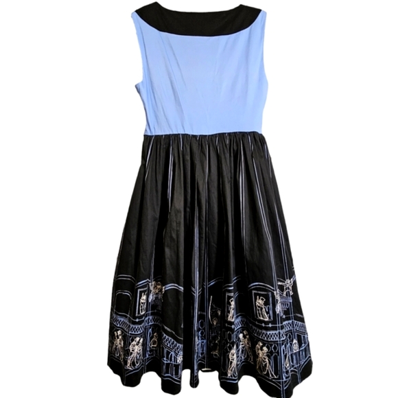 NWT Disneys Haunted Mansion Her Universe The Dress Shop Blue/Black Dress - Picture 11 of 16